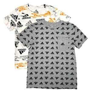 Adidas Graphic Logo Short Sleeve T-Shirt Bundle Kids Boys Size XL 18/20 Cotton